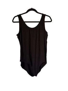 Black Scoop Neck Womens Tank Bodysuit By Gibsonlook Size L